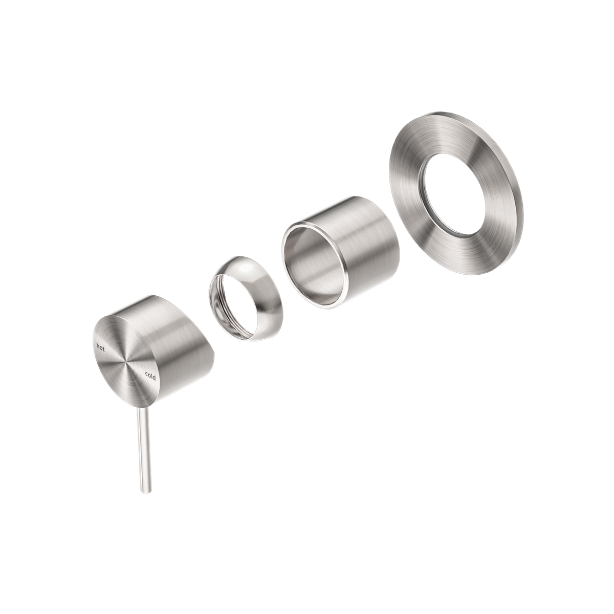 MECCA SHOWER MIXER 80MM PLATE TRIM KITS ONLY BRUSHED NICKEL