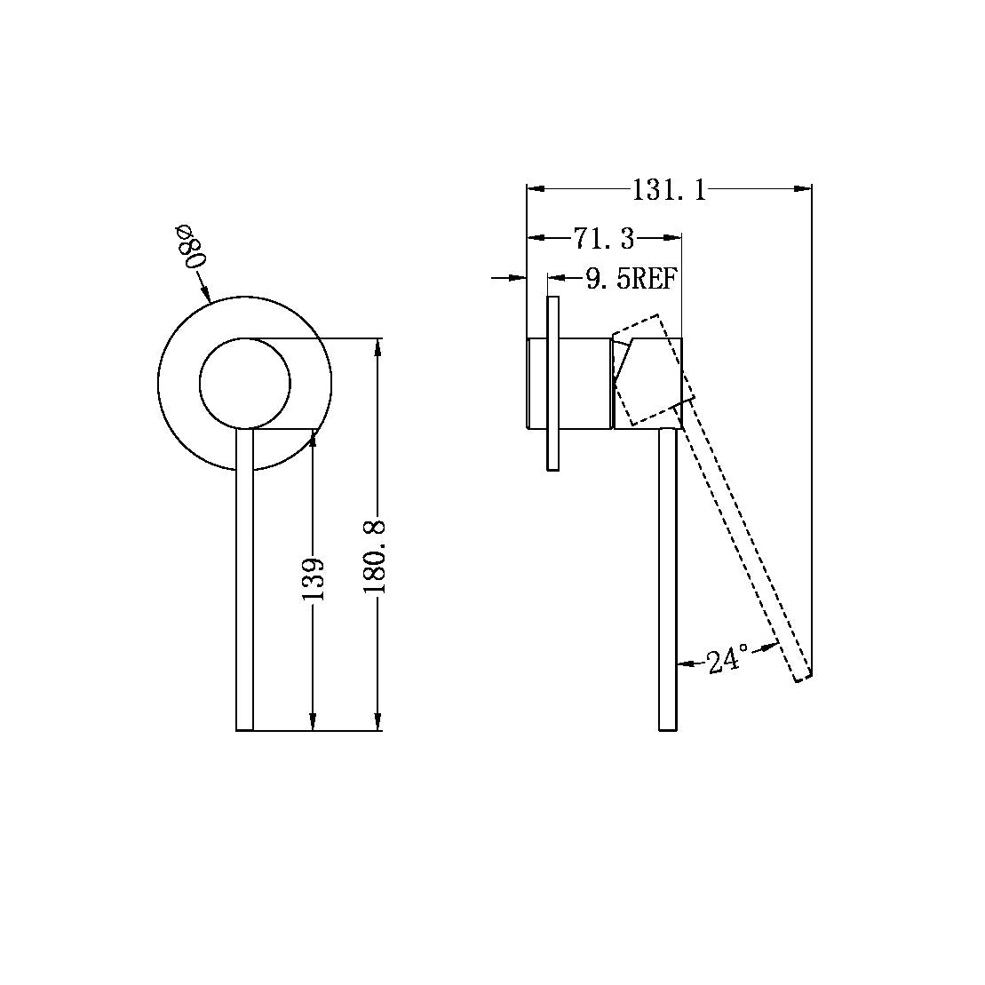 MECCA CARE SHOWER MIXER TRIM KITS ONLY BRUSHED NICKEL