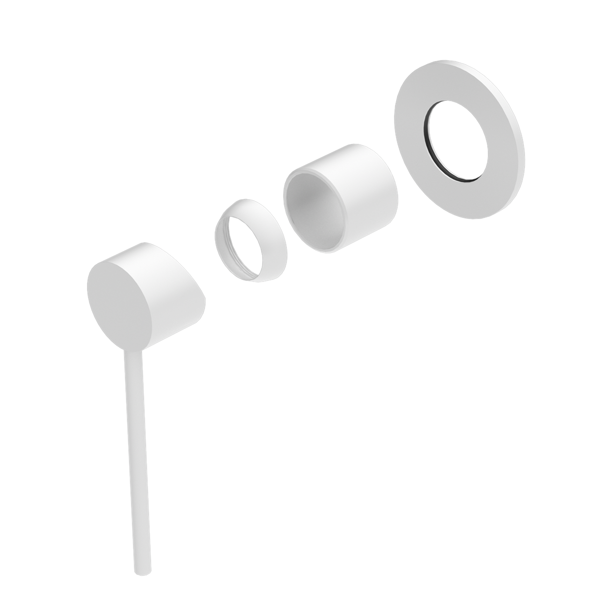 MECCA CARE SHOWER MIXER TRIM KITS ONLY MATTE WHITE