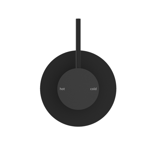 MECCA SHOWER MIXER HANDLE UP 80MM PLATE MATTE BLACK