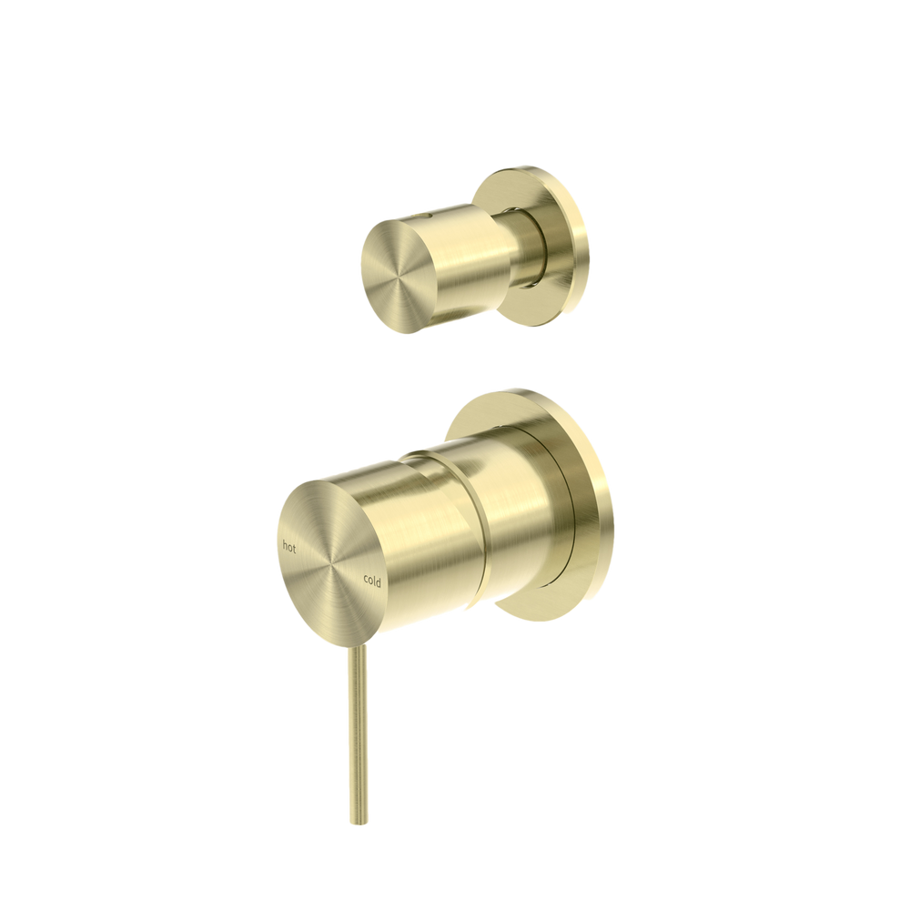 MECCA SHOWER MIXER WITH DIVERTOR SEPARATE BACK PLATE BRUSHED GOLD