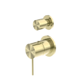 MECCA SHOWER MIXER WITH DIVERTOR SEPARATE BACK PLATE BRUSHED GOLD