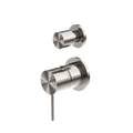 MECCA SHOWER MIXER WITH DIVERTOR SEPARATE BACK PLATE BRUSHED NICKEL