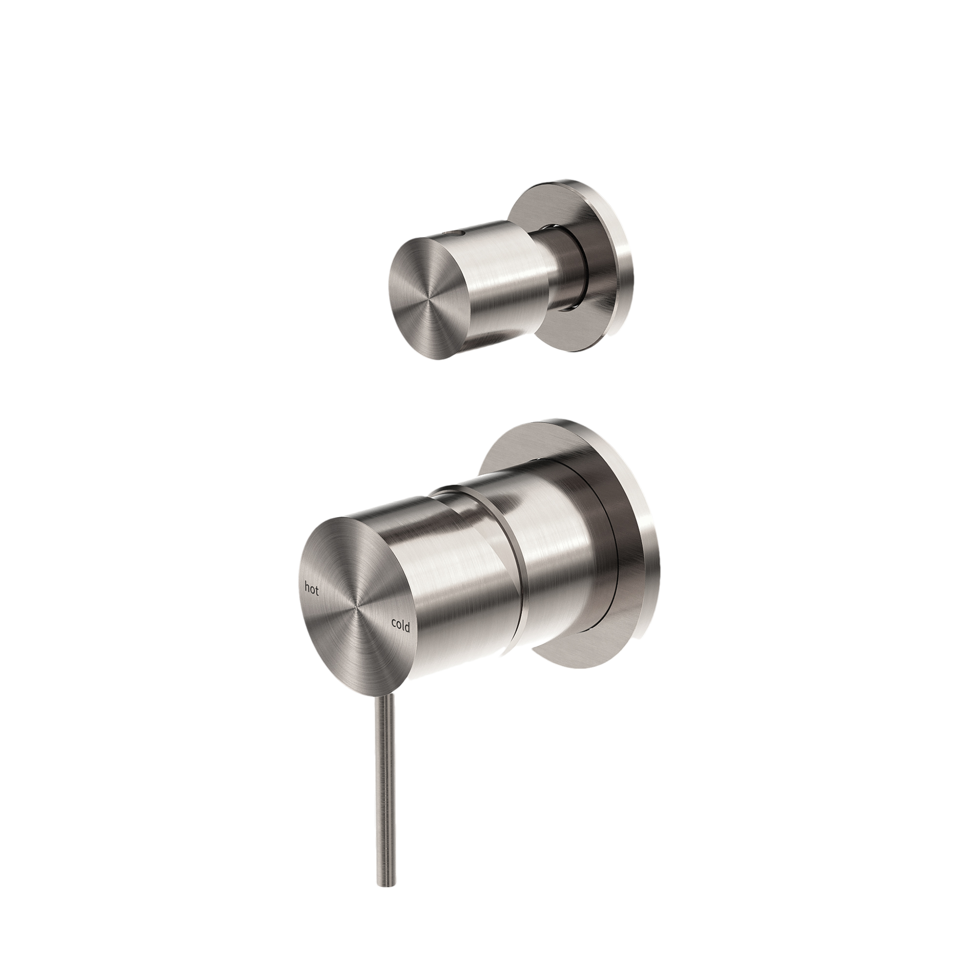 MECCA SHOWER MIXER WITH DIVERTOR SEPARATE BACK PLATE BRUSHED NICKEL