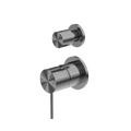 MECCA SHOWER MIXER WITH DIVERTOR SEPARATE BACK PLATE GUN METAL