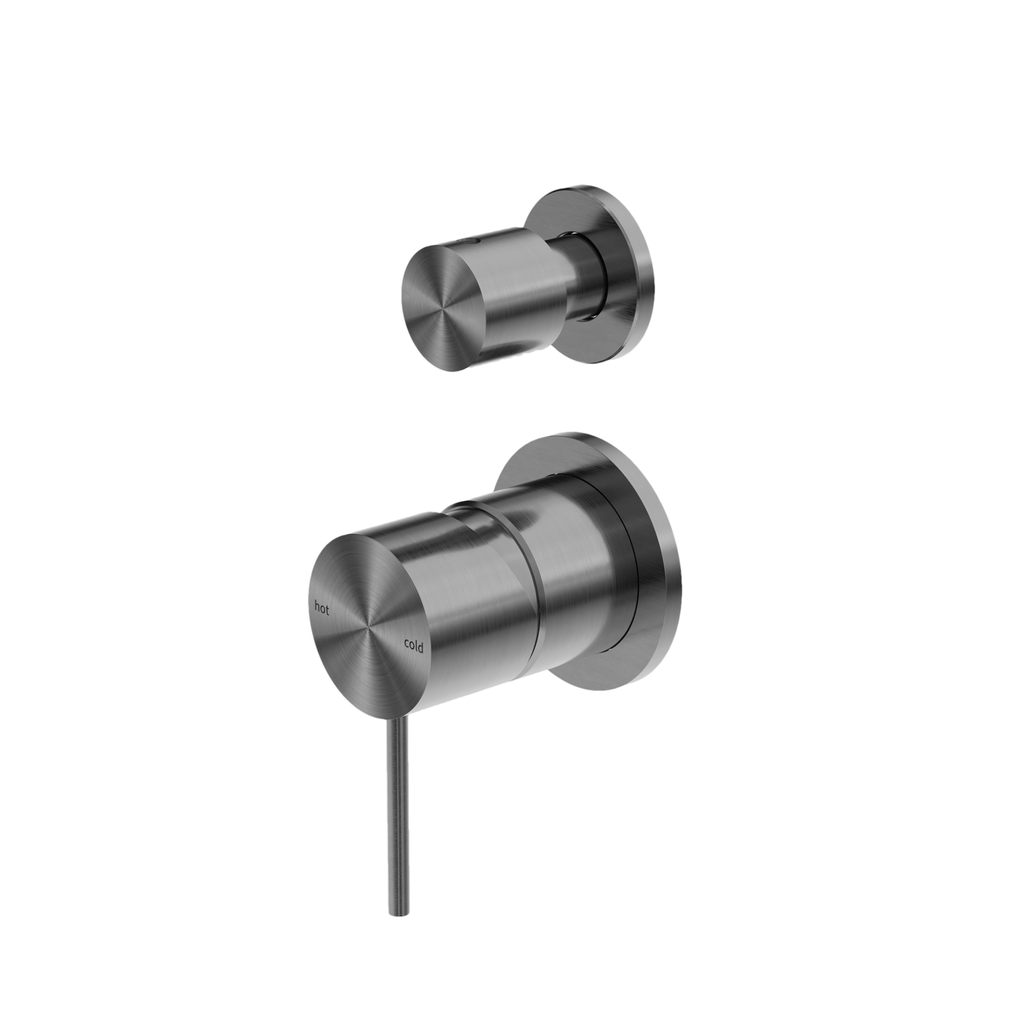 MECCA SHOWER MIXER WITH DIVERTOR SEPARATE BACK PLATE GUN METAL