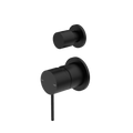 MECCA SHOWER MIXER WITH DIVERTOR SEPARATE BACK PLATE MATTE BLACK