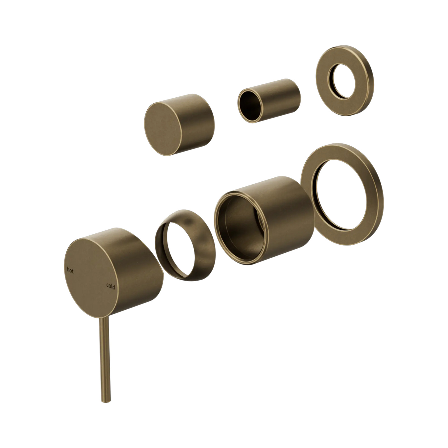 Mecca Shower Mixer With Diverter Separate Back Plate Trim Kit Only Tumbled Antique Brass