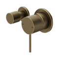 Mecca Shower Mixer With Horizontal 2 Way Diverter Tumbled Antique Brass