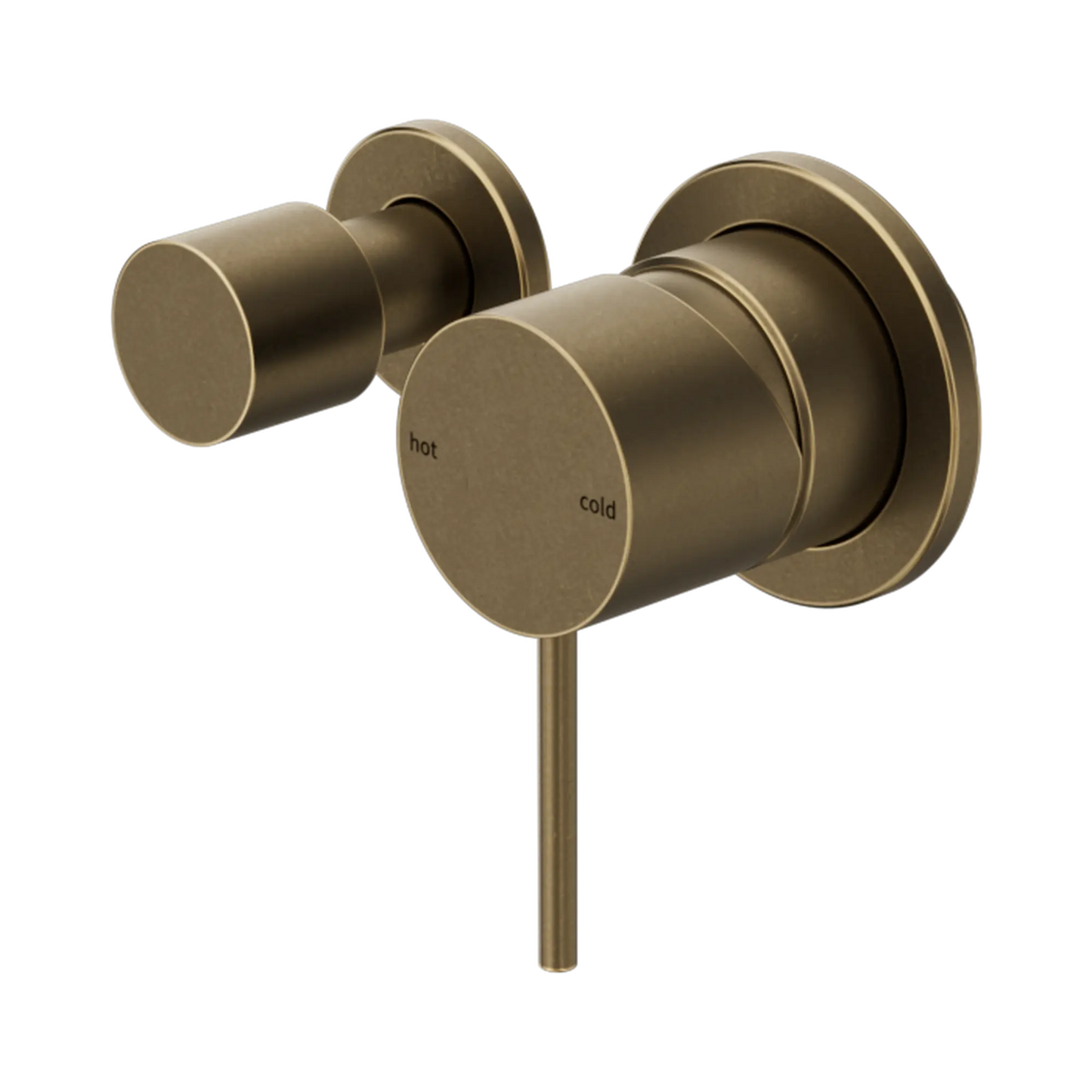 Mecca Shower Mixer With Horizontal 2 Way Diverter Tumbled Antique Brass