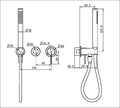 MECCA SHOWER MIXER DIVERTOR SYSTEM SEPARATE BACK PLATE TRIM KITS ONLY BRUSHED NICKEL