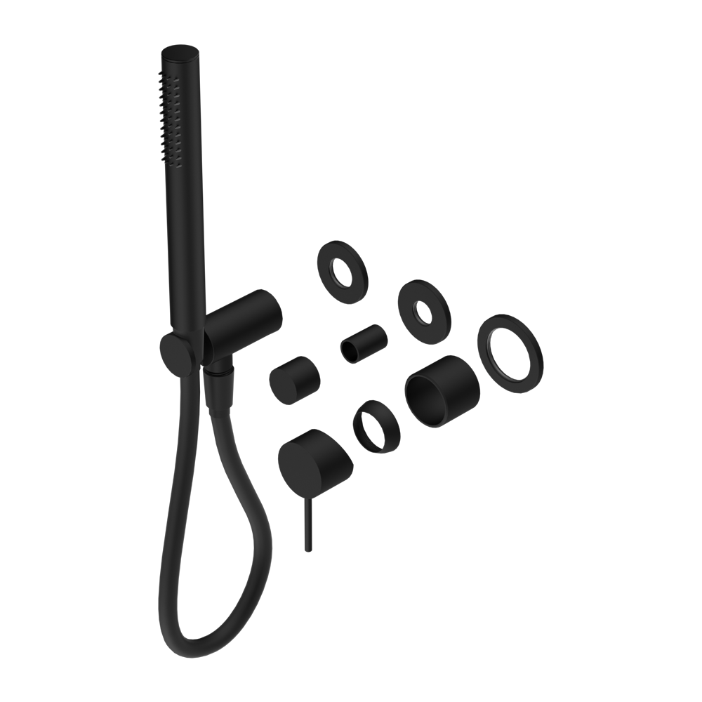 MECCA SHOWER MIXER DIVERTOR SYSTEM SEPARATE BACK PLATE TRIM KITS ONLY MATTE BLACK