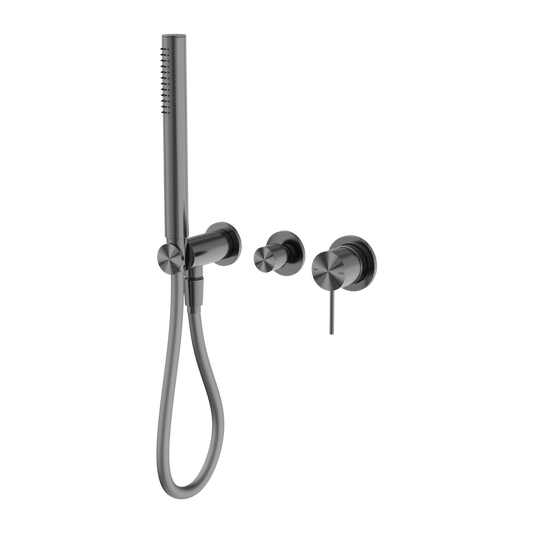 MECCA SHOWER MIXER DIVERTOR SYSTEM SEPARATE BACK PLATE GUN METAL