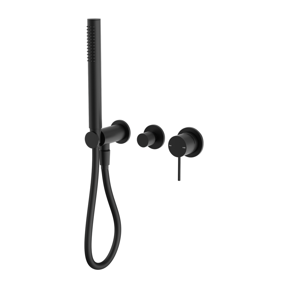 MECCA SHOWER MIXER DIVERTOR SYSTEM SEPARATE BACK PLATE MATTE BLACK