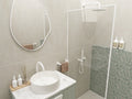 MECCA SHOWER MIXER DIVERTOR SYSTEM SEPARATE BACK PLATE MATTE WHITE