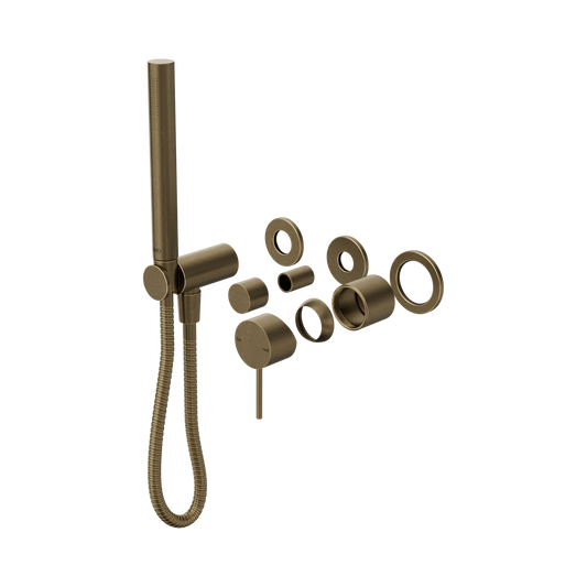 Mecca Shower Mixer Diverter System Separate Back Plate II Trim Kit Only Tumbled Antique Brass