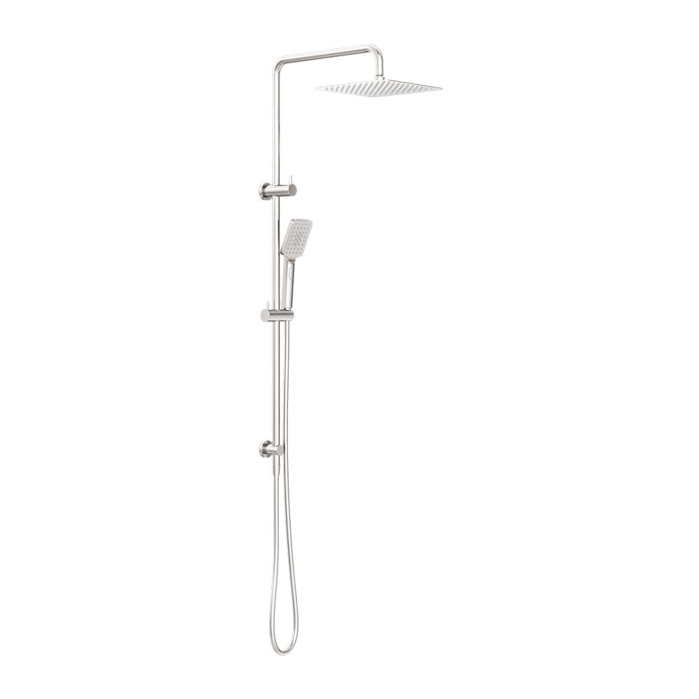 SQUARE PROJECT TWIN SHOWER BRUSHED NICKEL