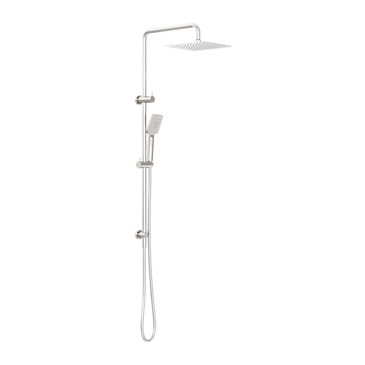 SQUARE PROJECT TWIN SHOWER BRUSHED NICKEL