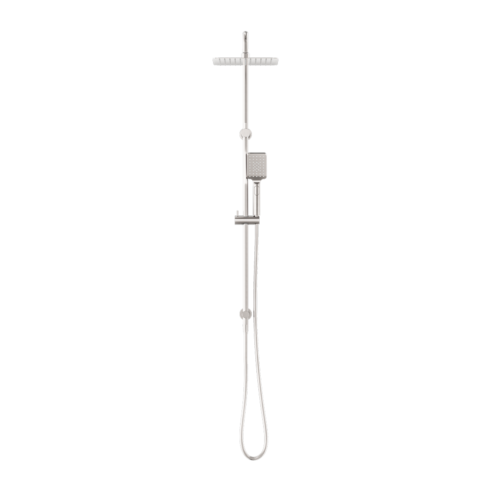 SQUARE PROJECT TWIN SHOWER BRUSHED NICKEL