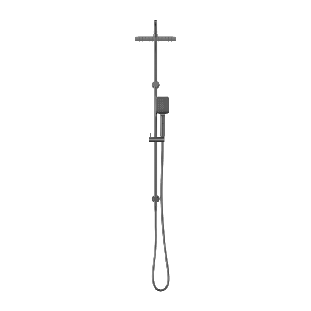SQUARE PROJECT TWIN SHOWER GUN METAL