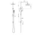 SQUARE PROJECT TWIN SHOWER MATTE BLACK