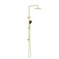 ROUND PROJECT TWIN SHOWER 4 STAR RATING BRUSHED GOLD