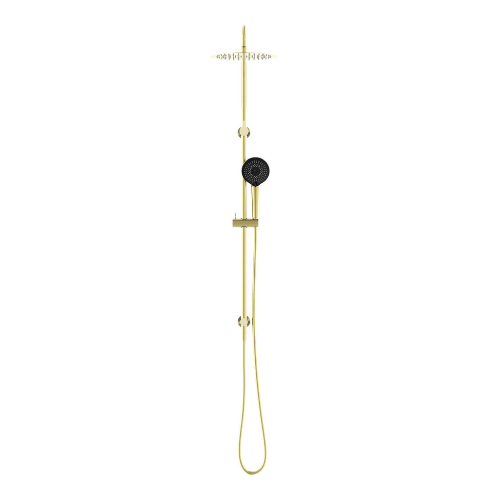 ROUND PROJECT TWIN SHOWER 4 STAR RATING BRUSHED GOLD