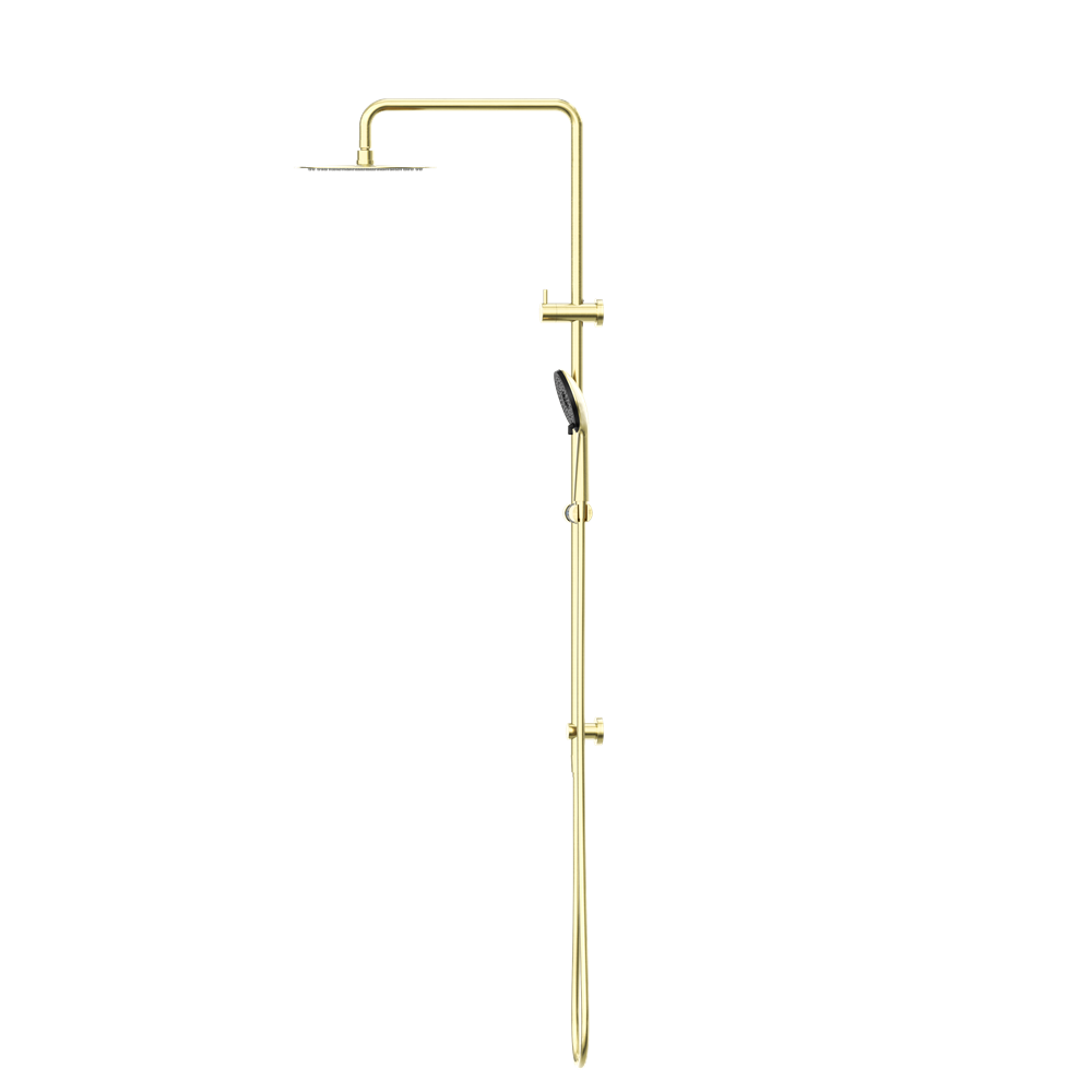 ROUND PROJECT TWIN SHOWER 4 STAR RATING BRUSHED GOLD