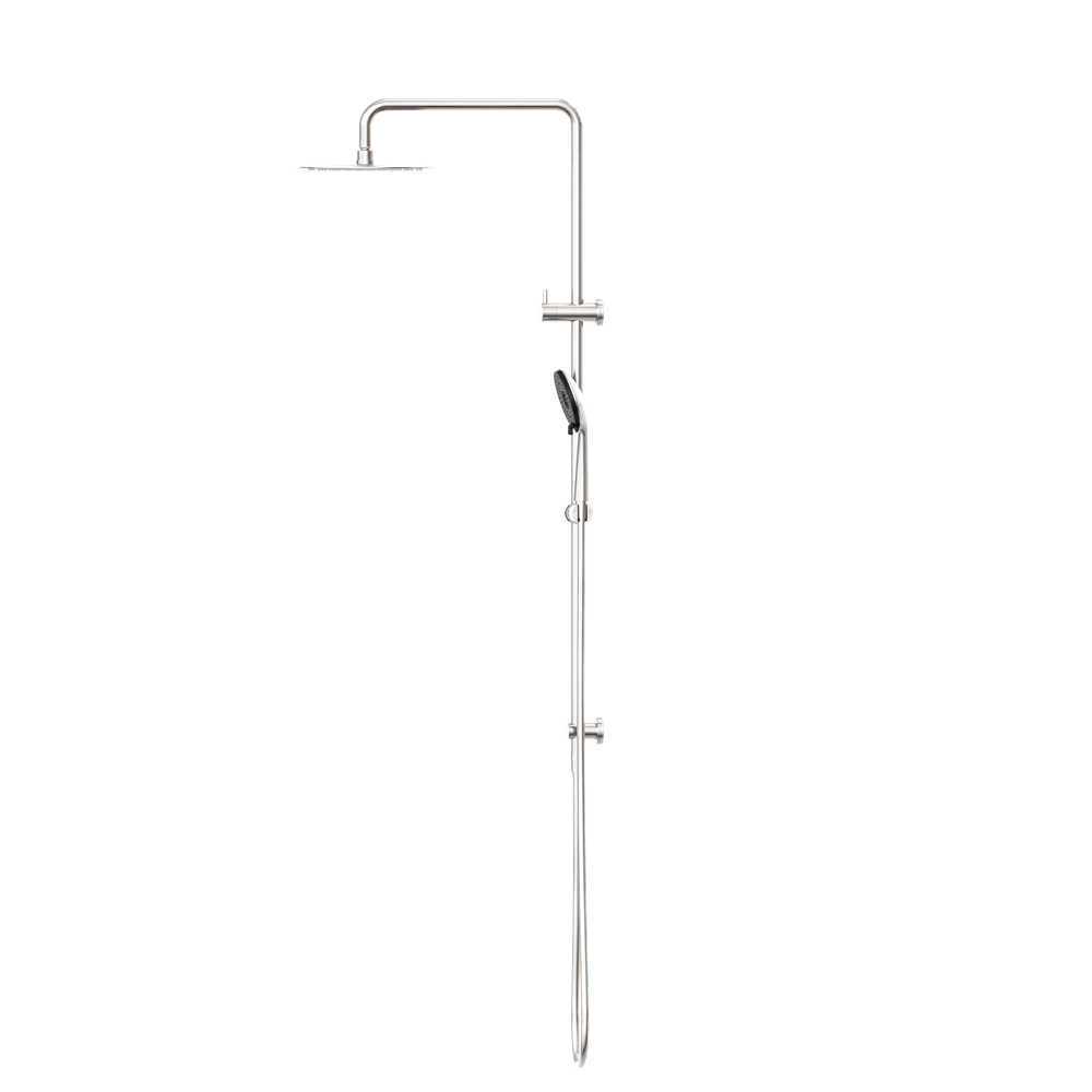 ROUND PROJECT TWIN SHOWER 4 STAR RATING BRUSHED NICKEL