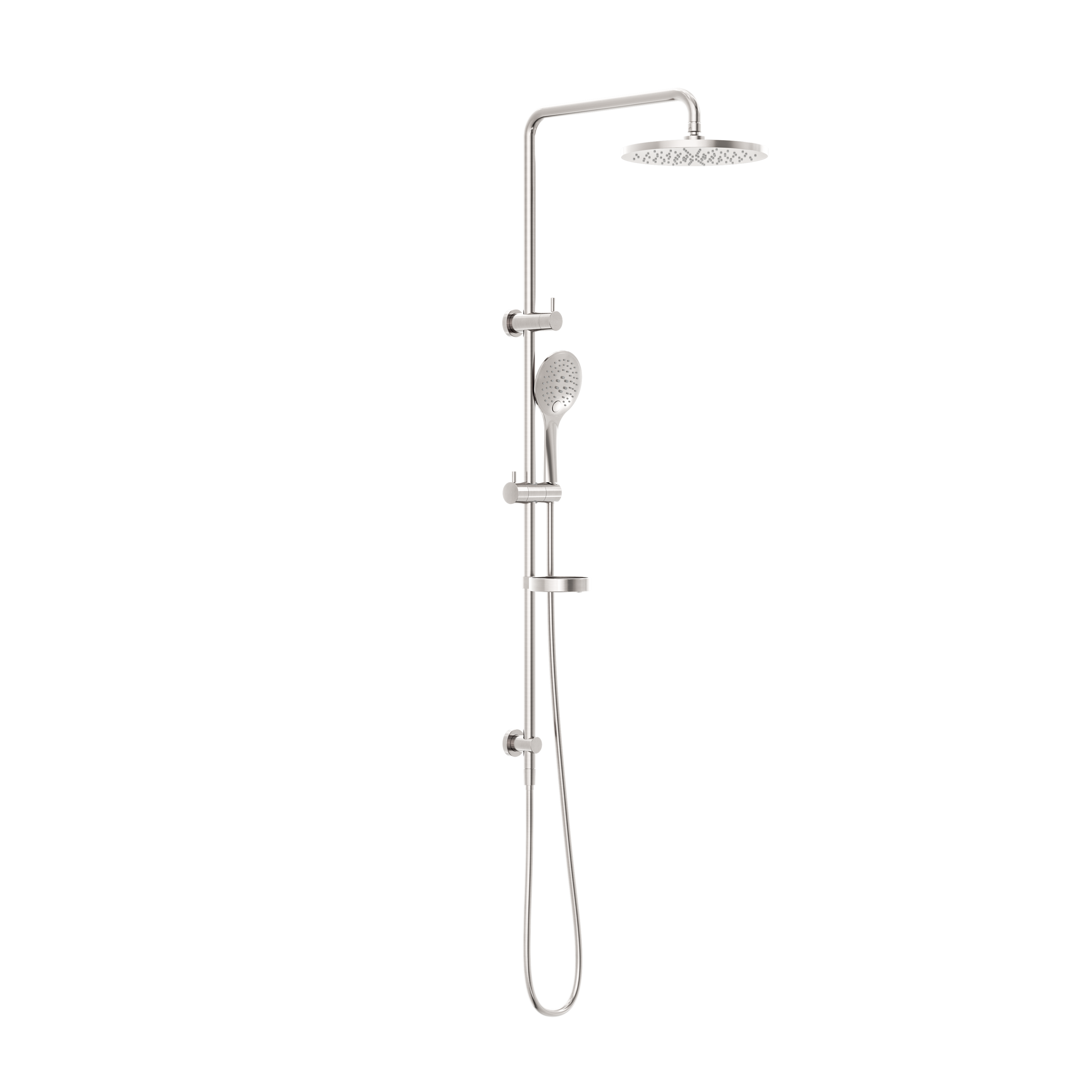 BUILDER PROJECT TWIN SHOWER BRUSHED NICKEL