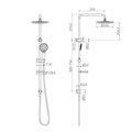 BUILDER PROJECT TWIN SHOWER BRUSHED NICKEL