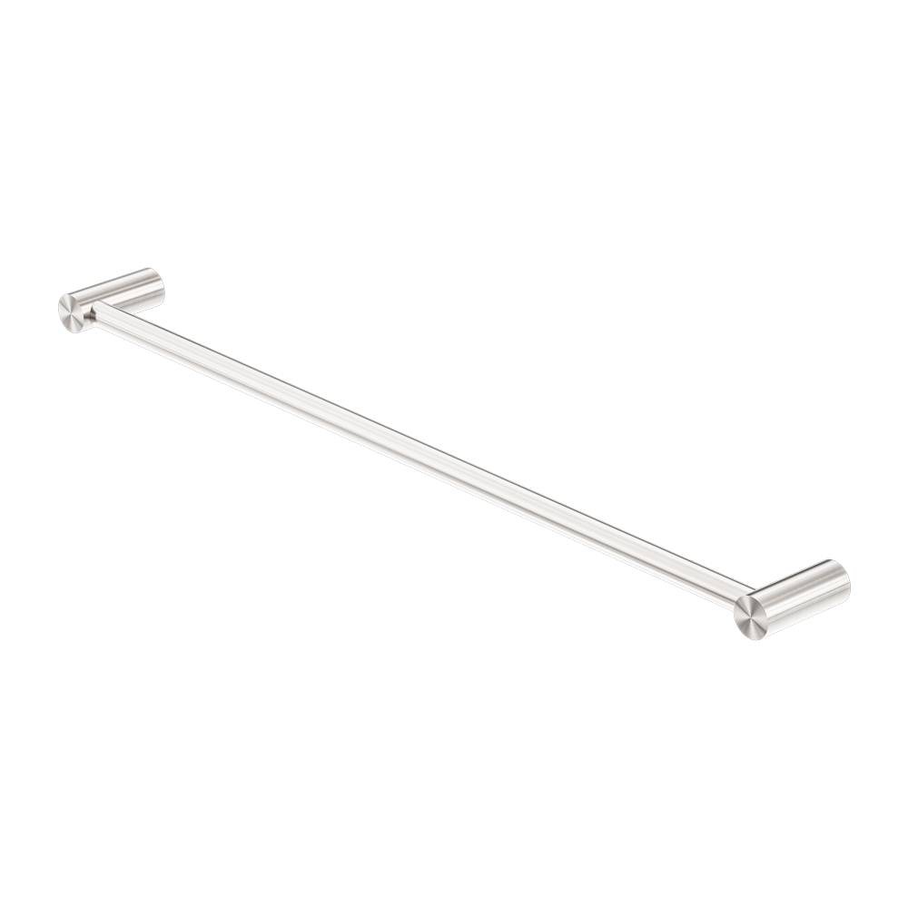 NEW MECCA SINGLE TOWEL RAIL 600/800MM BRUSHED NICKEL