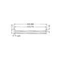 NEW MECCA DOUBLE TOWEL RAIL 600/800MM GUN METAL
