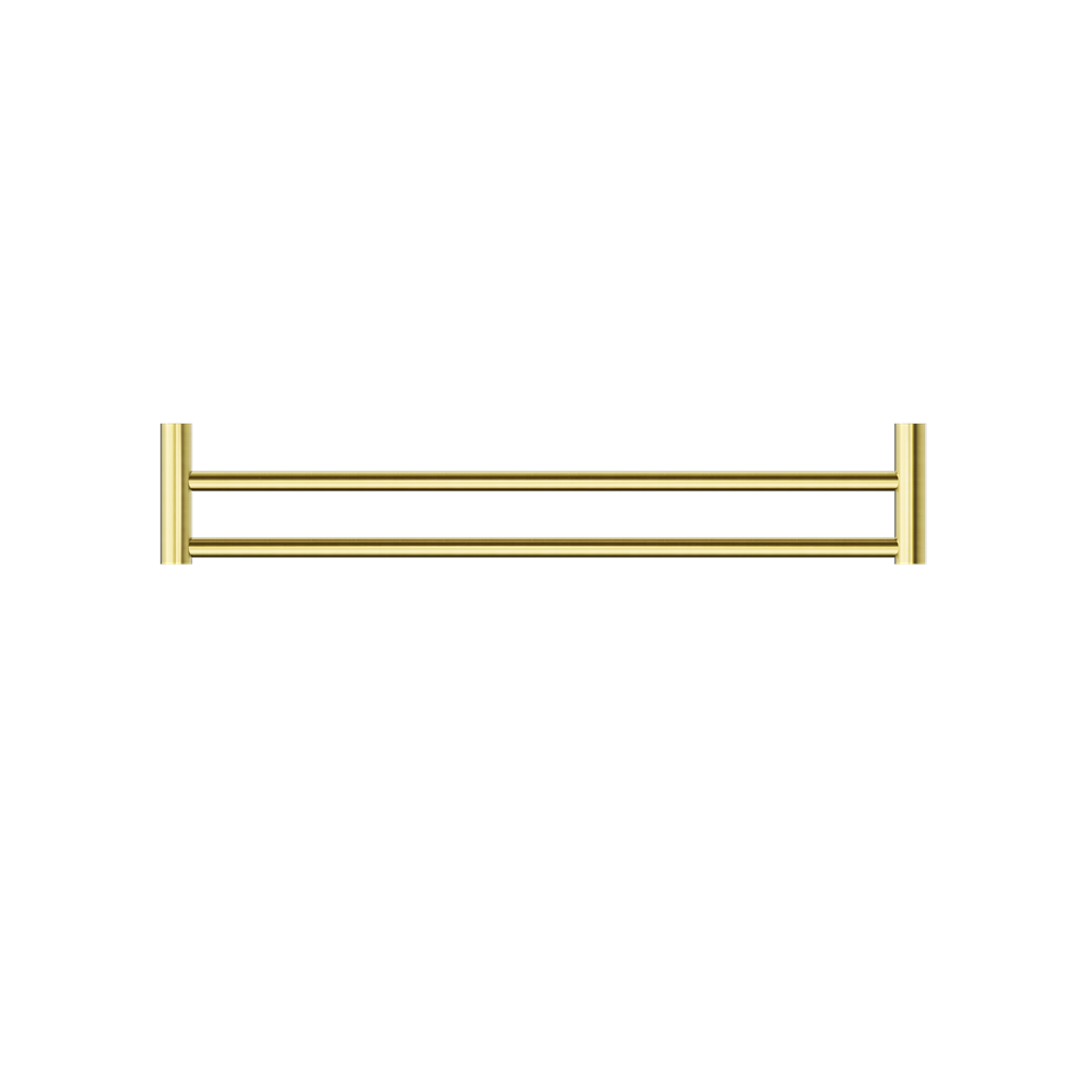 NEW MECCA DOUBLE TOWEL RAIL 600/800MM BRUSHED GOLD