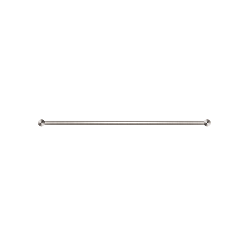 NEW MECCA DOUBLE TOWEL RAIL 600/800MM BRUSHED NICKEL