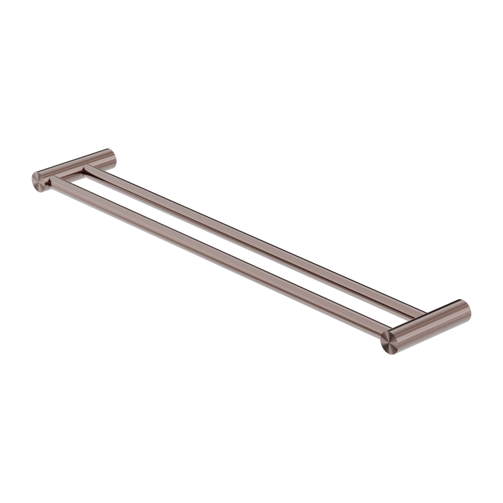 NEW MECCA DOUBLE TOWEL RAIL 600/800MM BRUSHED BRONZE