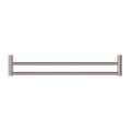 NEW MECCA DOUBLE TOWEL RAIL 600/800MM BRUSHED BRONZE