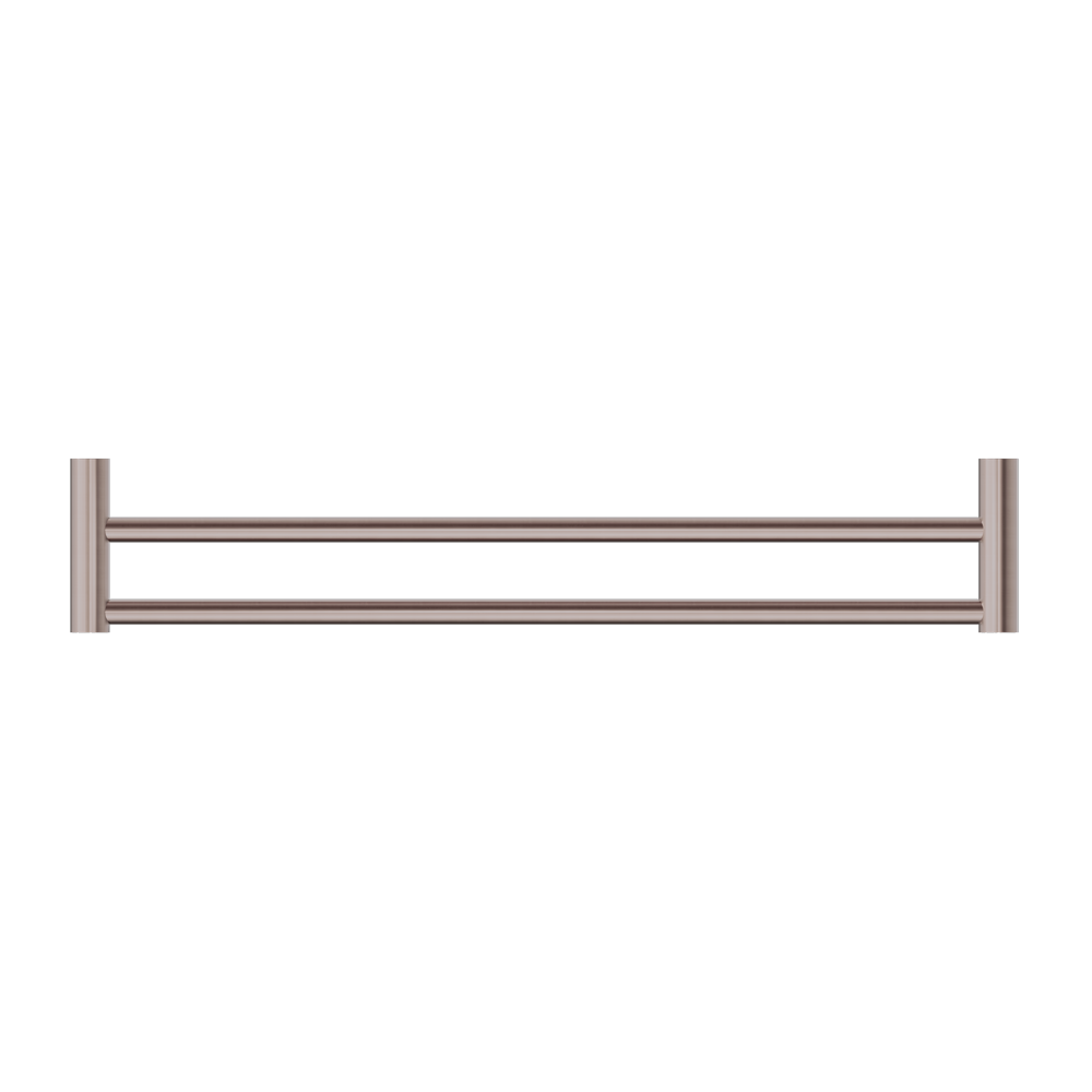NEW MECCA DOUBLE TOWEL RAIL 600/800MM BRUSHED BRONZE