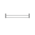 NEW MECCA DOUBLE TOWEL RAIL 600/800MM CHROME