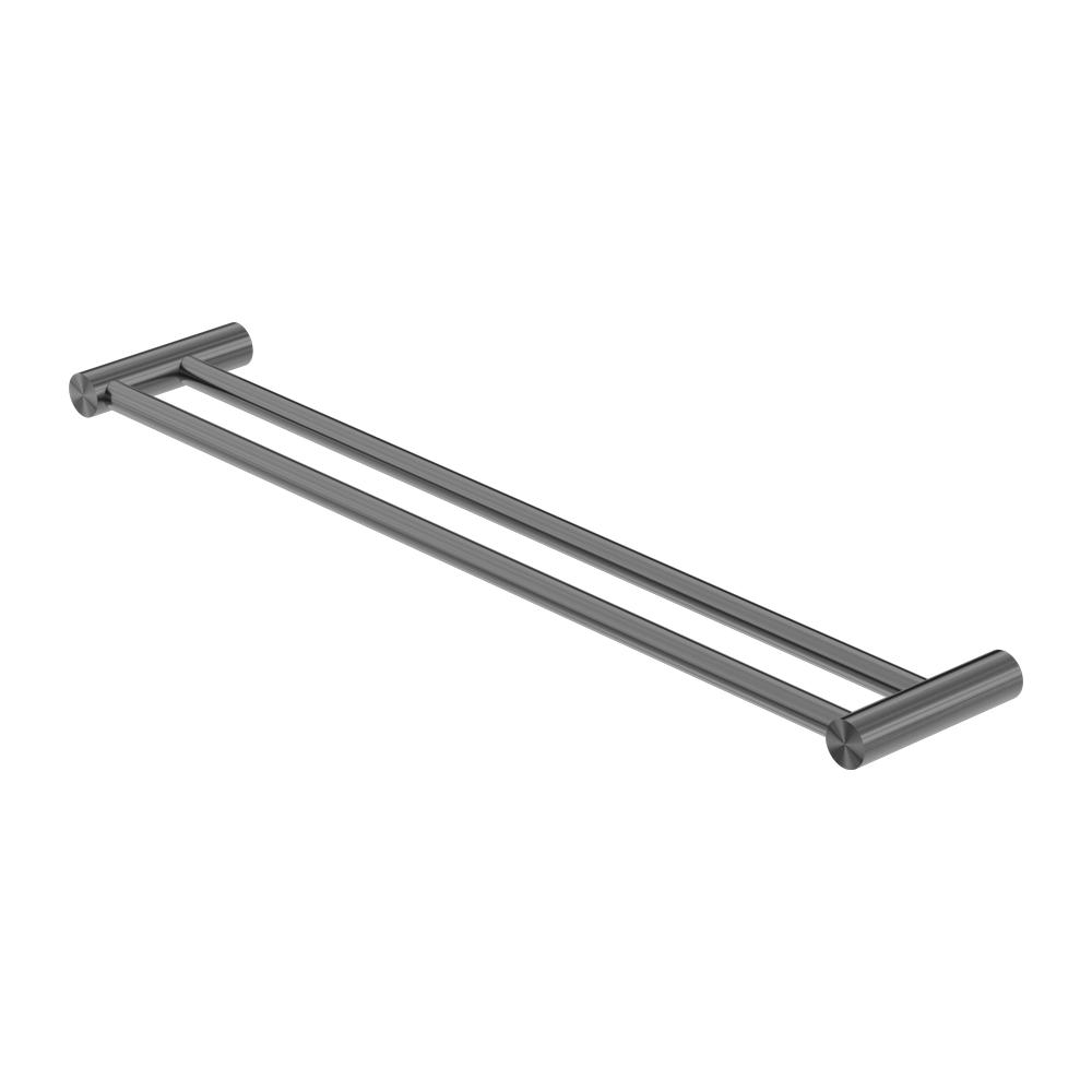 NEW MECCA DOUBLE TOWEL RAIL 600/800MM GUN METAL