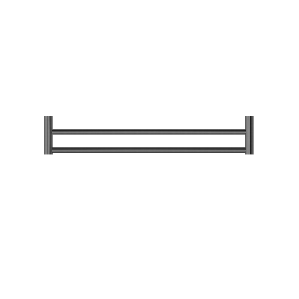NEW MECCA DOUBLE TOWEL RAIL 600/800MM GUN METAL