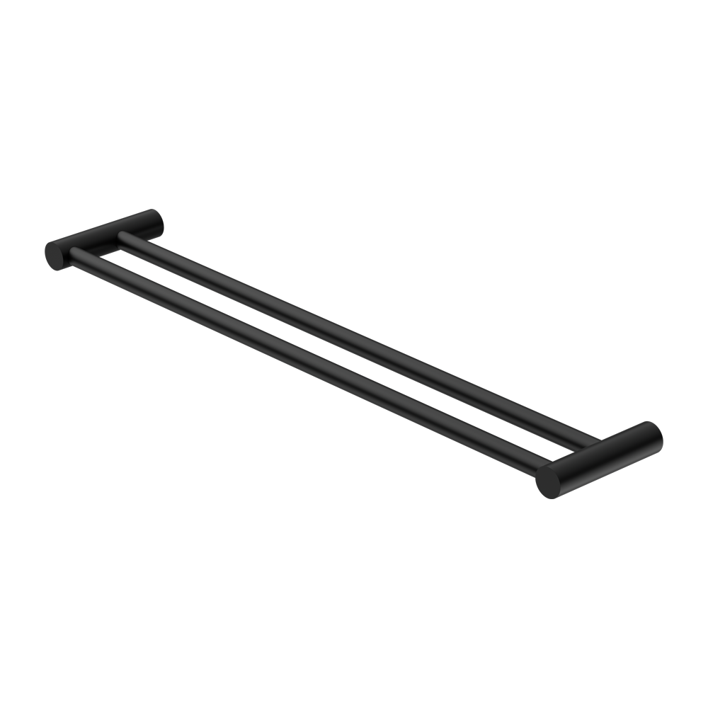 NEW MECCA DOUBLE TOWEL RAIL 600/800MM MATTE BLACK