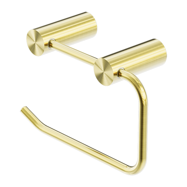 New Mecca Toilet Roll Holder Brushed Gold — Gold & Brass, Toilet Roll & Brush Holders