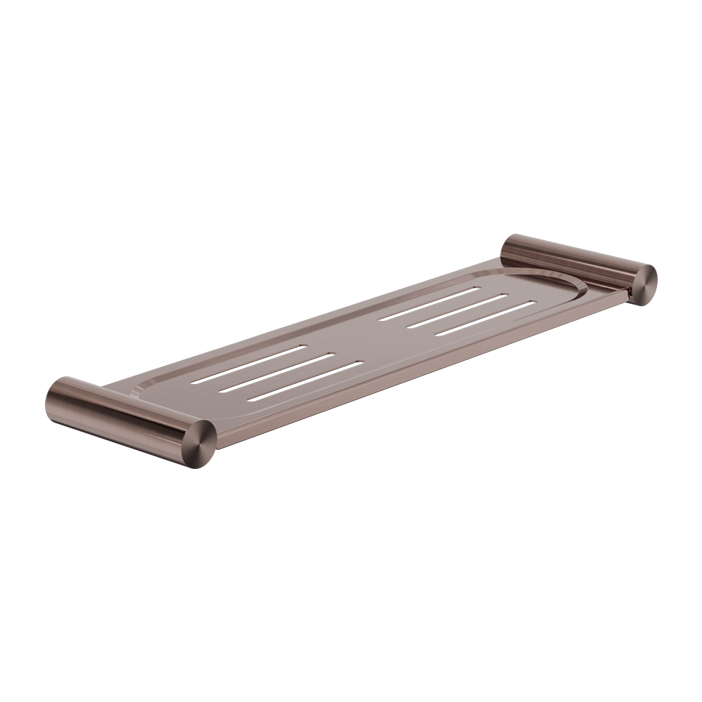 NEW MECCA METAL SHOWER SHELF BRUSHED BRONZE