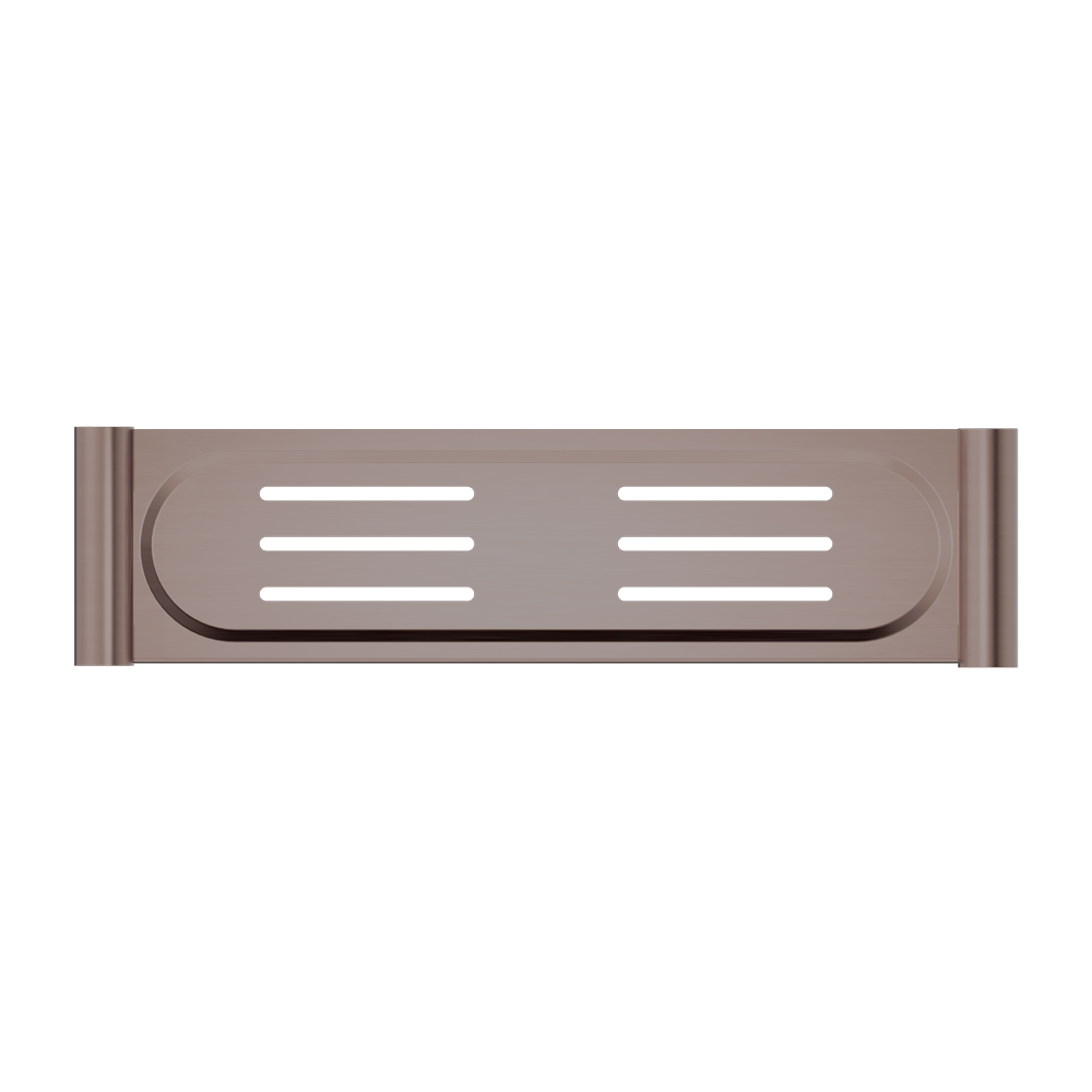 NEW MECCA METAL SHOWER SHELF BRUSHED BRONZE