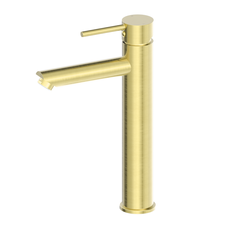 Dolce Tall Basin Mixer Brushed Gold — Gold & Brass