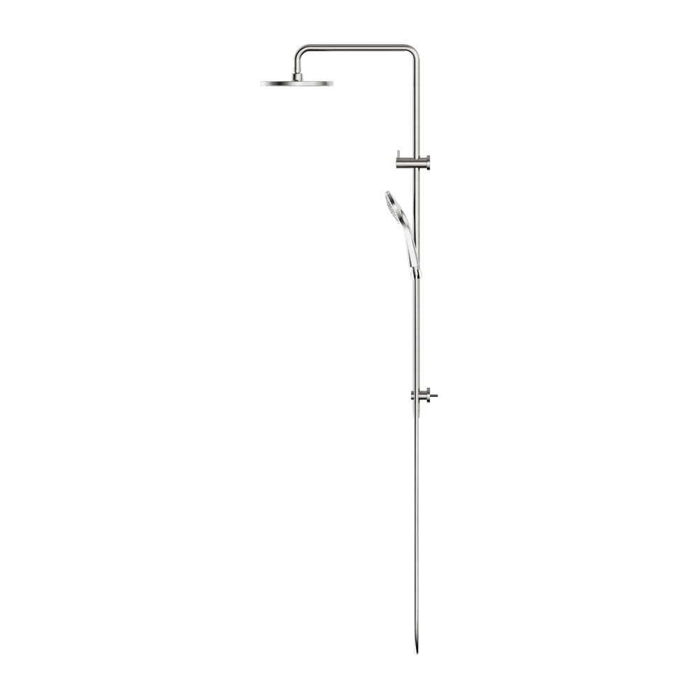 ROUND TWIN SHOWER WITH AIR SHOWER I BRUSHED NICKEL