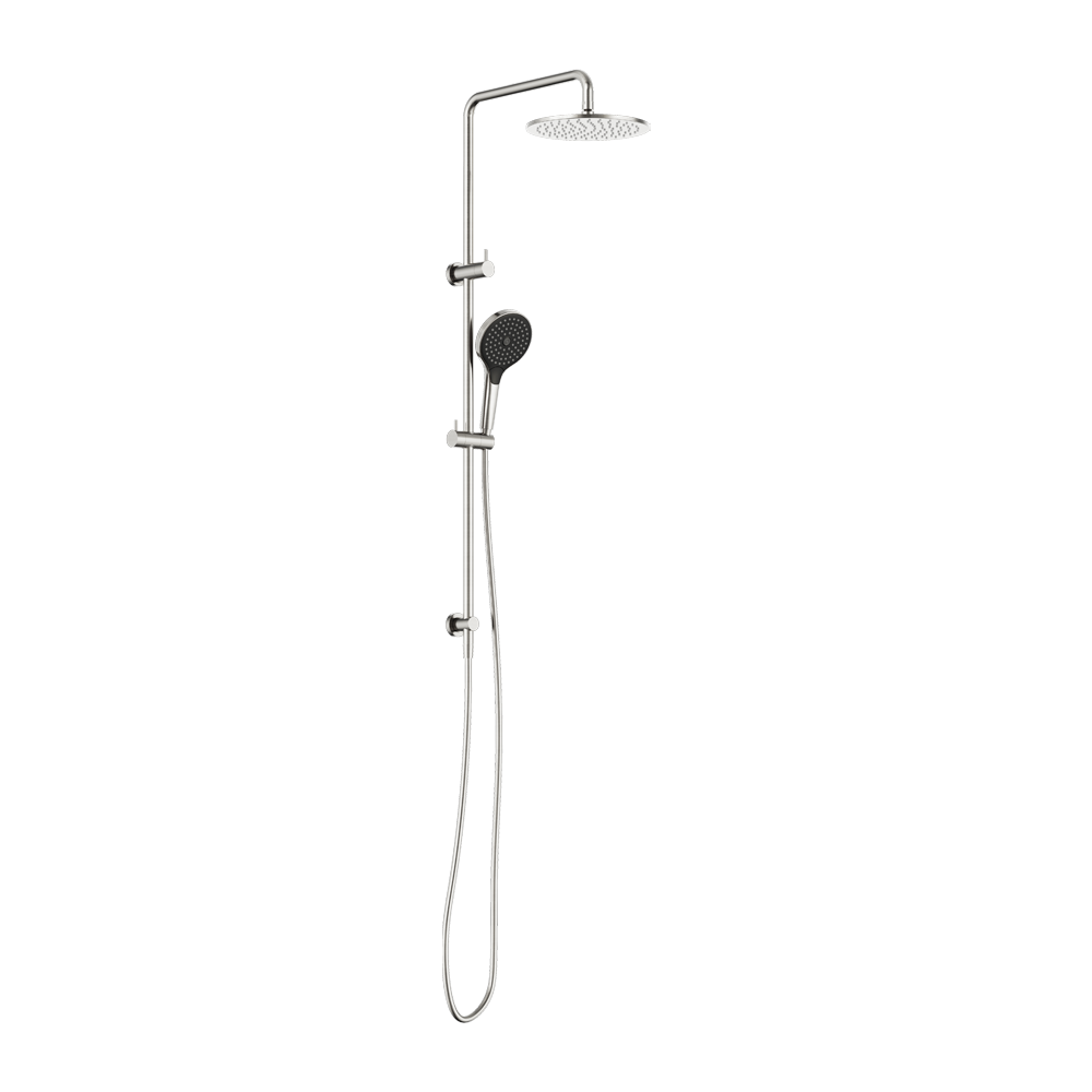 ROUND TWIN SHOWER WITH AIR SHOWER II BRUSHED NICKEL