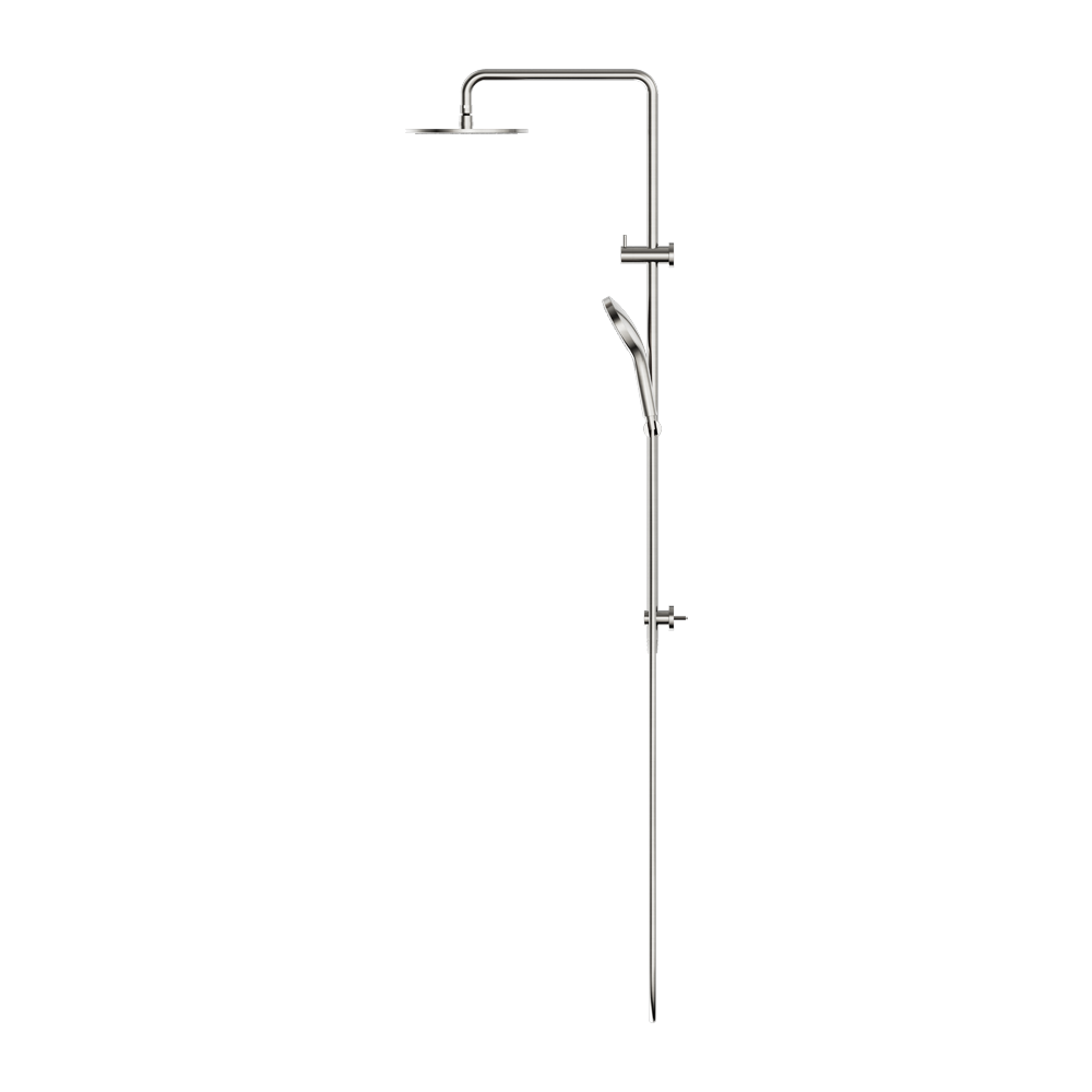 ROUND TWIN SHOWER WITH AIR SHOWER II BRUSHED NICKEL