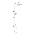 ROUND TWIN SHOWER BRUSHED NICKEL